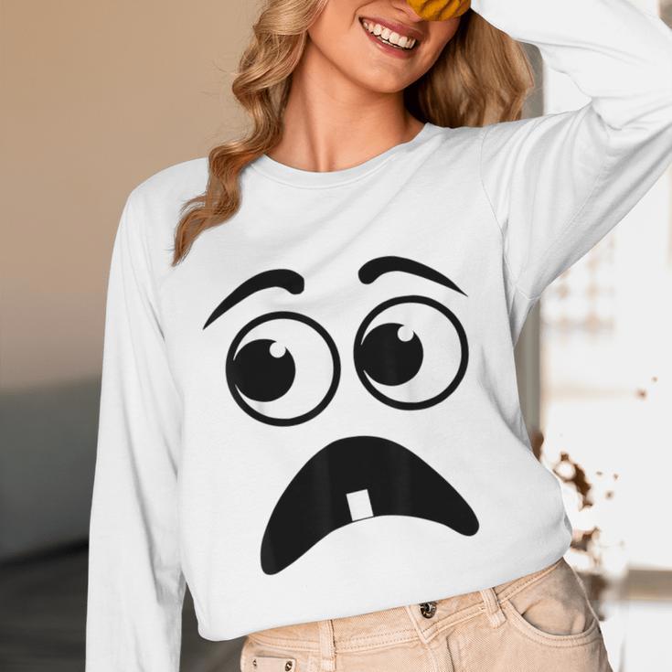 Creepy Face Carrot Halloween Book Character Costume Unisex Long Sleeve T-Shirt