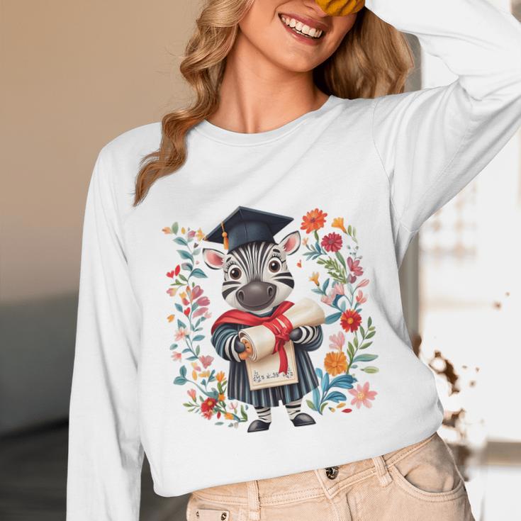 Cute Graduation Zebra Holding DiplomaShirt Unisex Long Sleeve T-Shirt