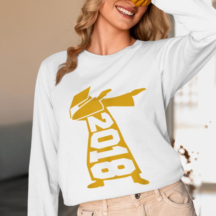 Dabbing Graduation Class Of 2018 T-Shirt School Colors Unisex Long Sleeve T-Shirt