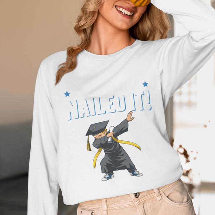 Dabbing Graduation Class Of 2025 Boy Kindergarten Nailed It Unisex Long Sleeve T-Shirt