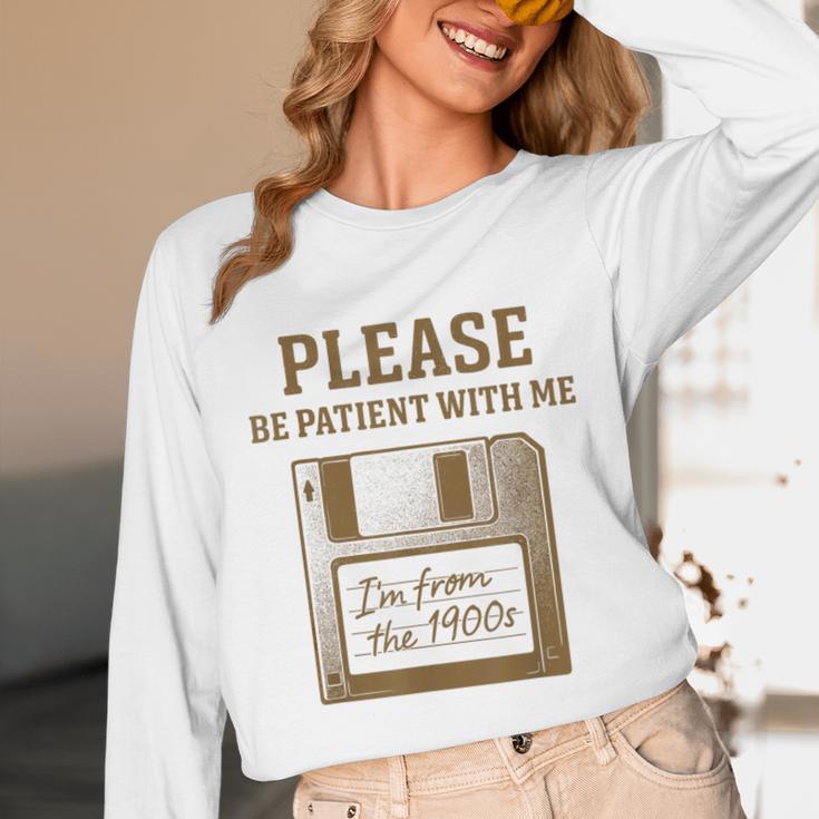 Dad Joke I'm From The 1900s Old Floppy Disk Programmer Unisex Long Sleeve T-Shirt