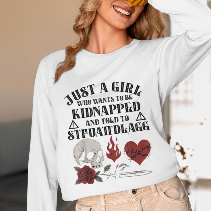 Dark Romance Smutt Book Merch Just A Good Girl STFUATTDLAGG Unisex Long Sleeve T-Shirt