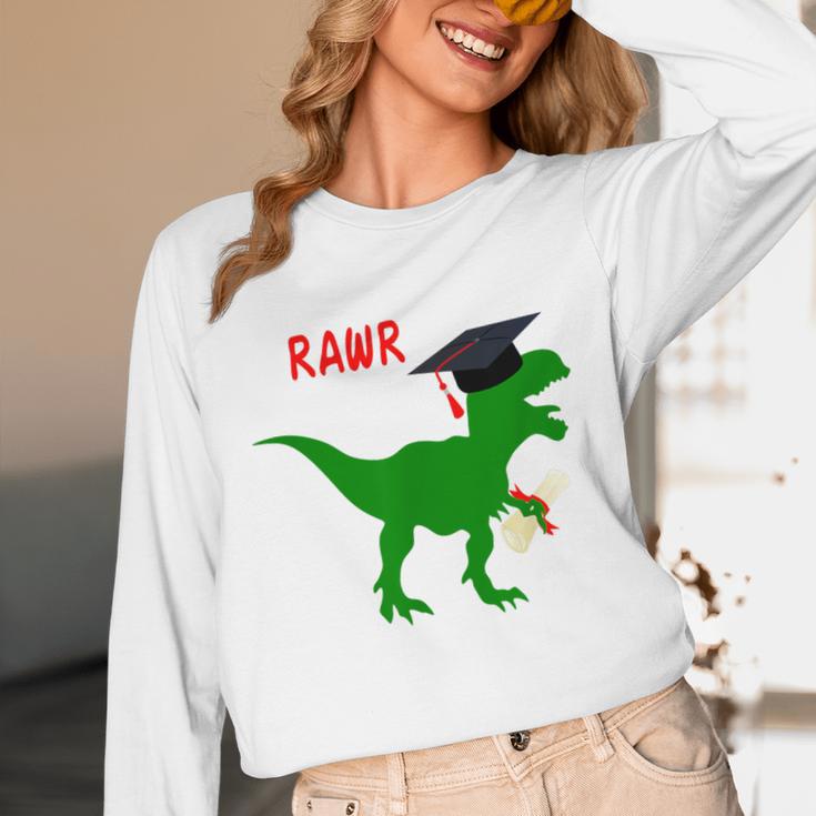 Dinosaur Rawr Diploma Graduate Graduation Unisex Long Sleeve T-Shirt