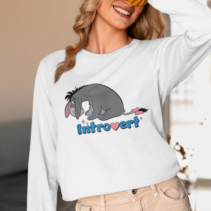 Disney Winnie The Pooh Introvert Eeyore Logo Unisex Long Sleeve T-Shirt Disney Winnie The Pooh Introvert Eeyore Logo Unisex Long Sleeve T-Shirt