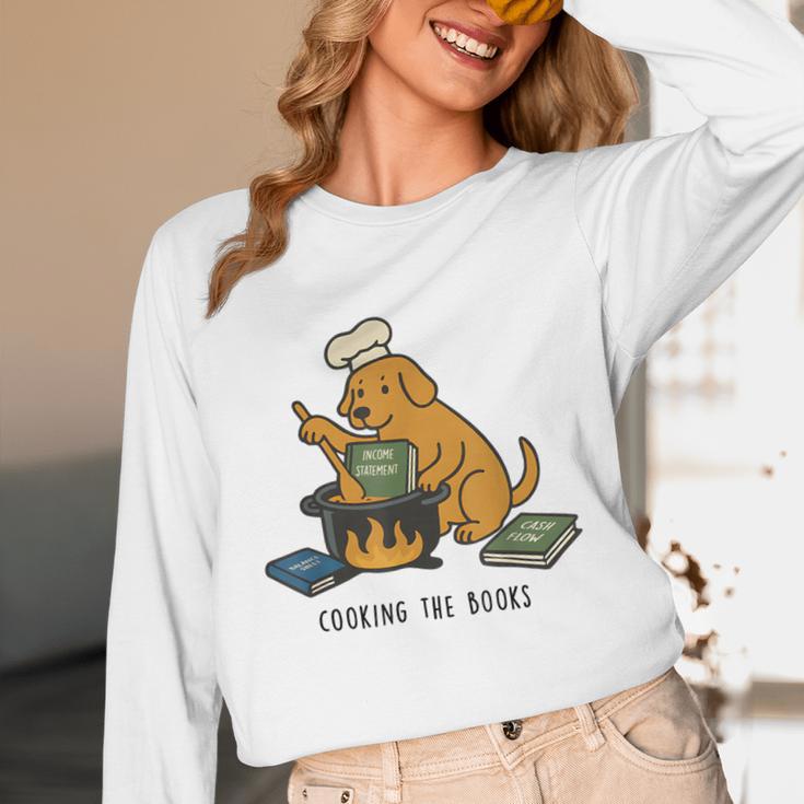 Dog Cooking The Books Unisex Long Sleeve T-Shirt