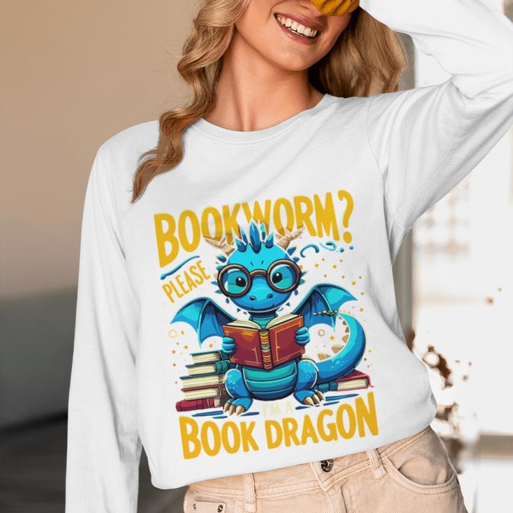 Dragon Bookworm Please I'm A Book Dragon Unisex Long Sleeve T-Shirt