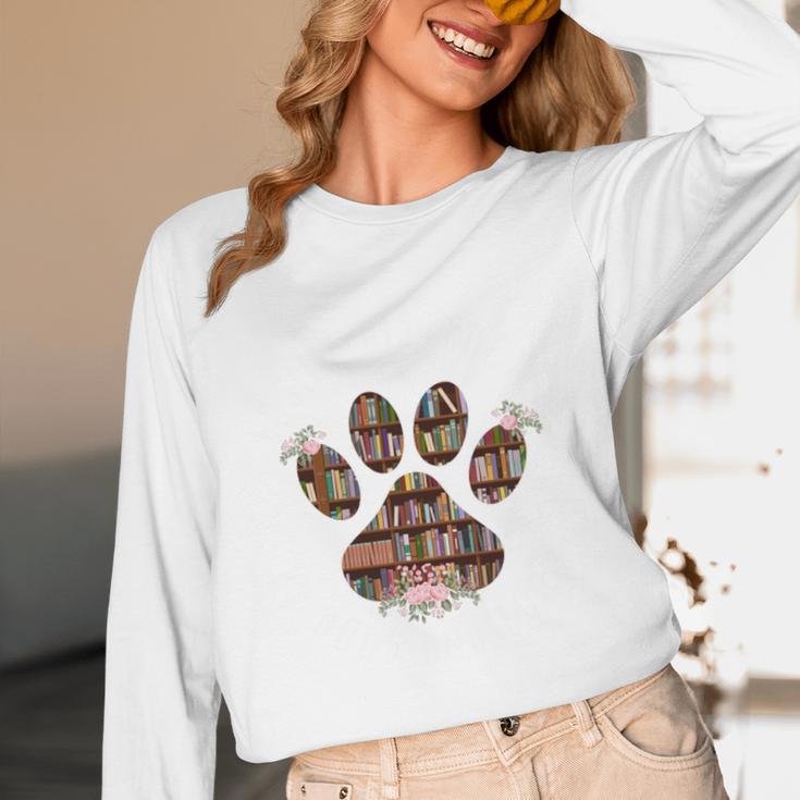 Easily Distracted By Dogs And Books Unisex Long Sleeve T-Shirt Easily Distracted By Dogs And Books Unisex Long Sleeve T-Shirt