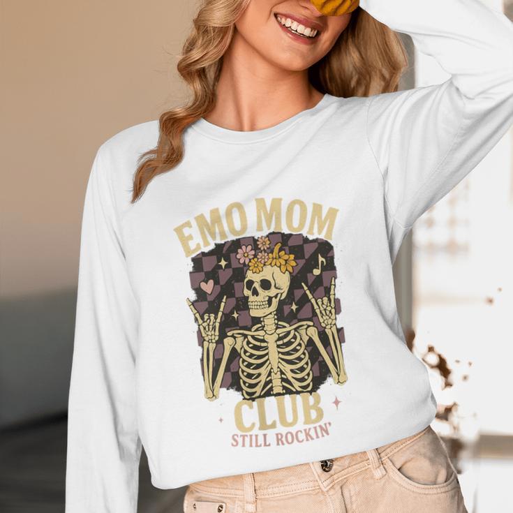 Emo Mom Club Still Rockin Skeleton Nostalgia Women Mother Unisex Long Sleeve T-Shirt