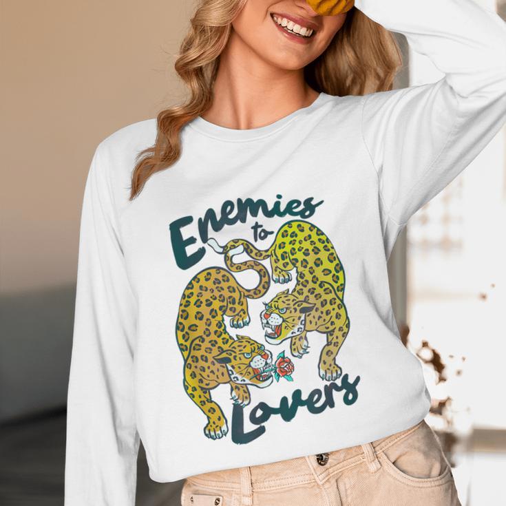 Enemies To Lovers Jaguar Tee Romance Book Plot Device Trope Unisex Long Sleeve T-Shirt