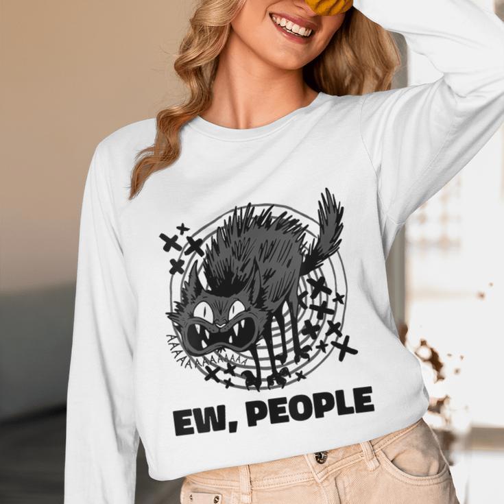 Ew People Introvert Cat Lover Crazy Cats Lady Unisex Long Sleeve T-Shirt Ew People Introvert Cat Lover Crazy Cats Lady Unisex Long Sleeve T-Shirt