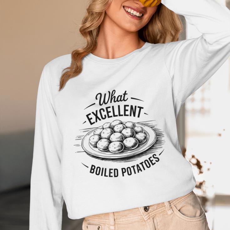 What Excellent Boiled Potatoes Book Lover Vintage Literature Unisex Long Sleeve T-Shirt What Excellent Boiled Potatoes Book Lover Vintage Literature Unisex Long Sleeve T-Shirt