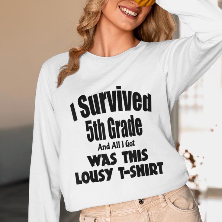 Fifth 5th Grade Graduation Shirt Child Graduate Education Unisex Long Sleeve T-Shirt