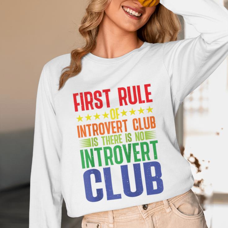 First Rule Of Introvert Club Is There Is No Introvert Club Raglan Baseball Tee Unisex Long Sleeve T-Shirt First Rule Of Introvert Club Is There Is No Introvert Club Raglan Baseball Tee Unisex Long Sleeve T-Shirt