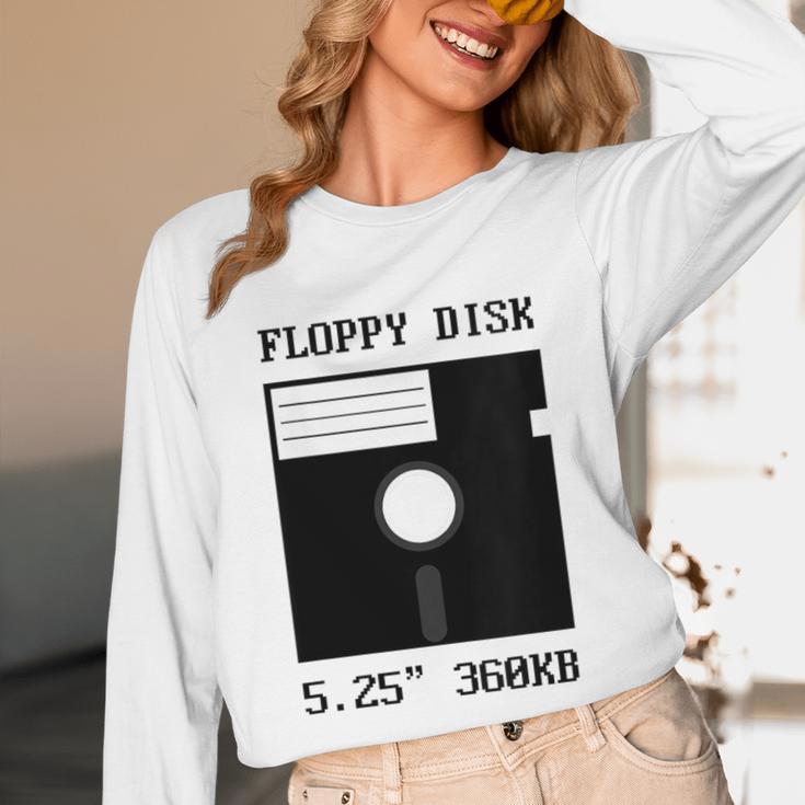 Floppy Disk Computer Nostalgia Fun PC Enthusiast History Unisex Long Sleeve T-Shirt