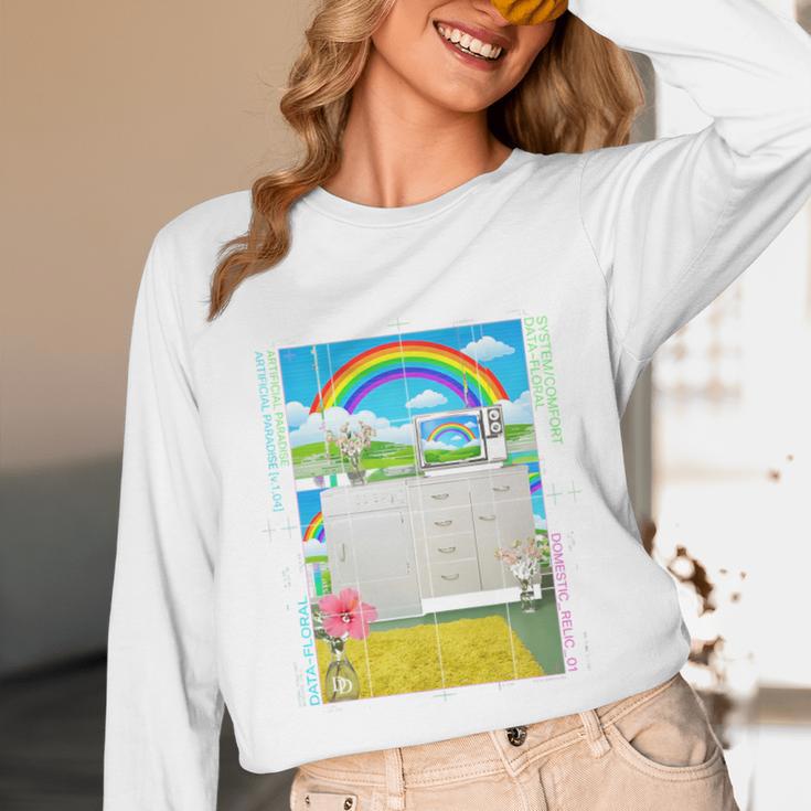 Frutiger Aero Aesthetic Rainbow Glitch Art Premium Tri-Blend Unisex Long Sleeve T-Shirt Frutiger Aero Aesthetic Rainbow Glitch Art Premium Tri-Blend Unisex Long Sleeve T-Shirt