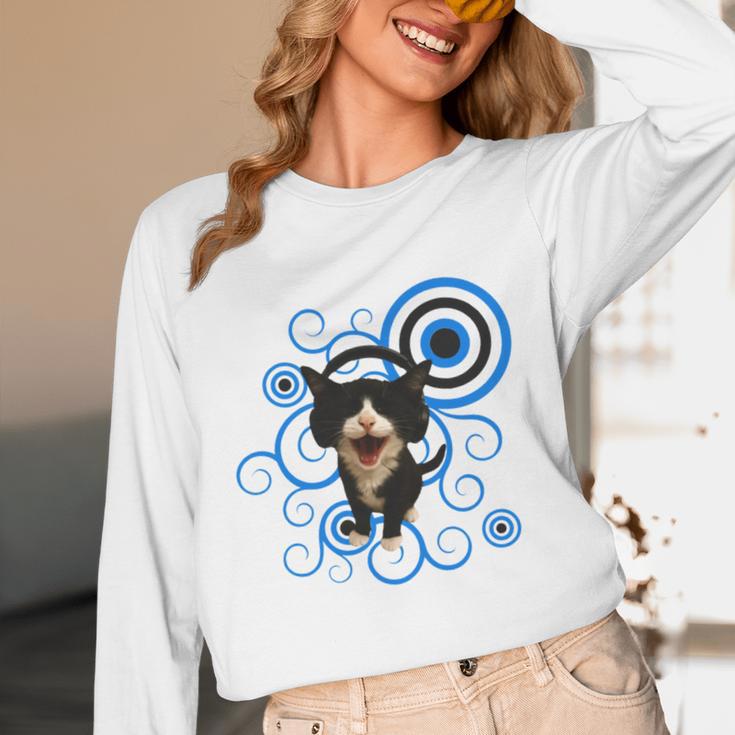 Frutiger Aero Cat Meme Headphone Kitty Cat Lover Unisex Long Sleeve T-Shirt Frutiger Aero Cat Meme Headphone Kitty Cat Lover Unisex Long Sleeve T-Shirt