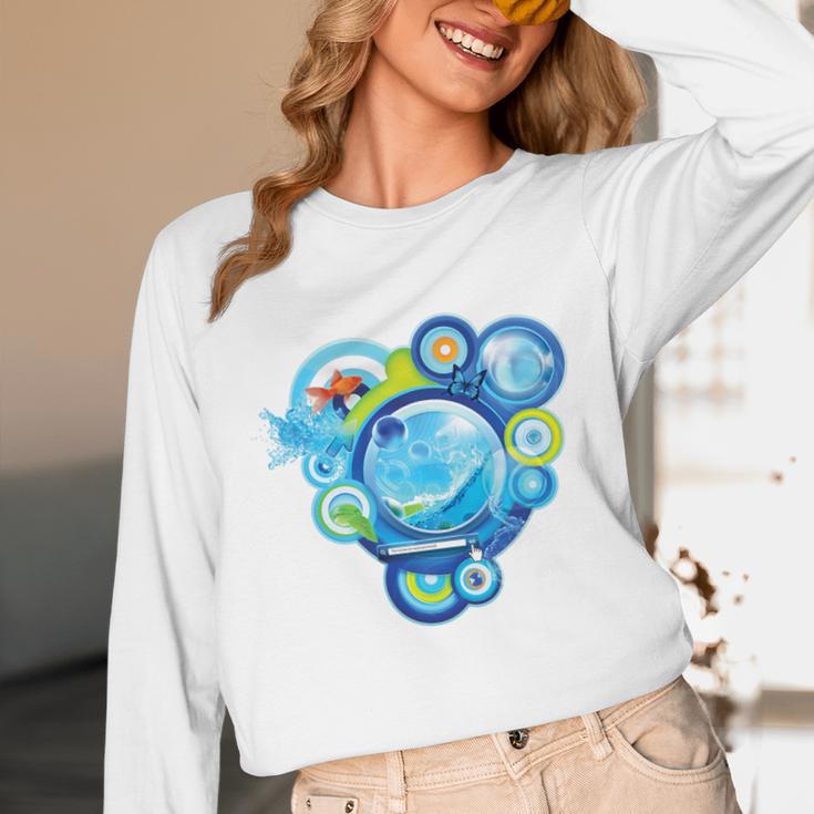 Frutiger Aero Metro Abstract Maximalism 2000s Nostalgia Premium Tri-Blend Unisex Long Sleeve T-Shirt