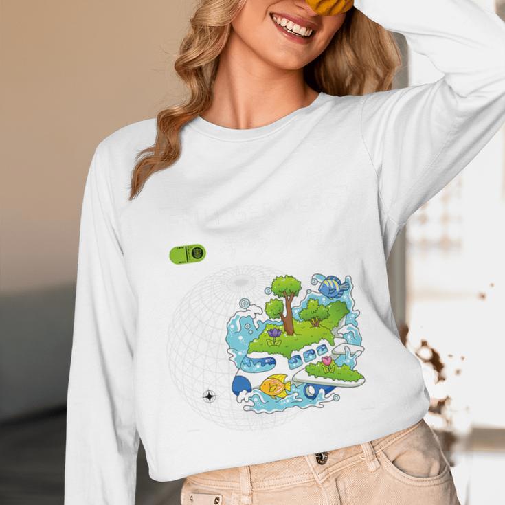 Frutiger Aero Y2K Fashion Trends Statement Piece Tech Orbite Premium Tri-Blend Unisex Long Sleeve T-Shirt Frutiger Aero Y2K Fashion Trends Statement Piece Tech Orbite Premium Tri-Blend Unisex Long Sleeve T-Shirt