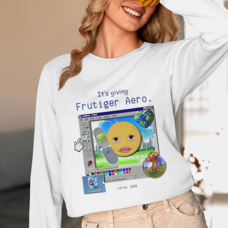 Frutiger Aero Y2K Meme Graphic 2000s Nostalgia Premium Unisex Long Sleeve T-Shirt Frutiger Aero Y2K Meme Graphic 2000s Nostalgia Premium Unisex Long Sleeve T-Shirt