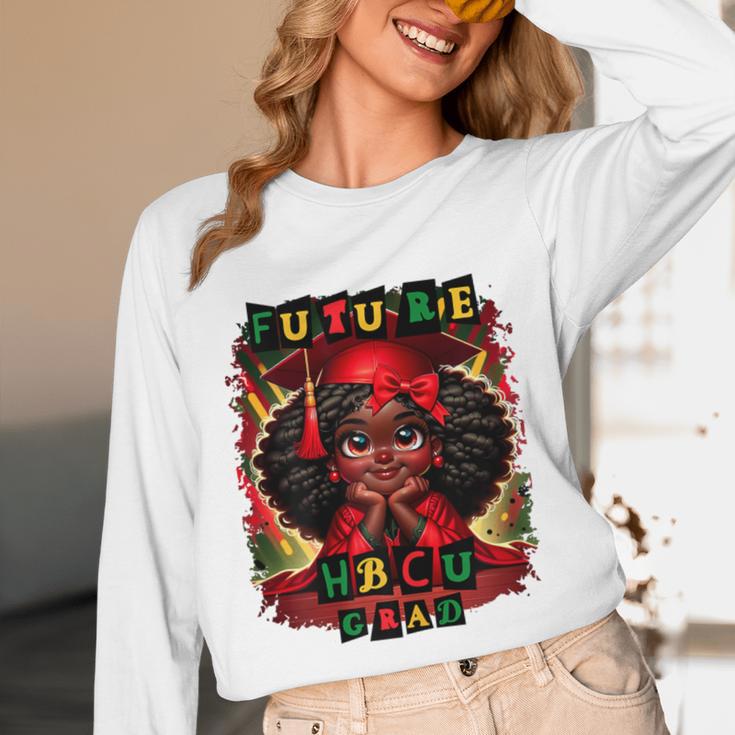 Future HBCU Grad History Girl Graduation HBCU Unisex Long Sleeve T-Shirt