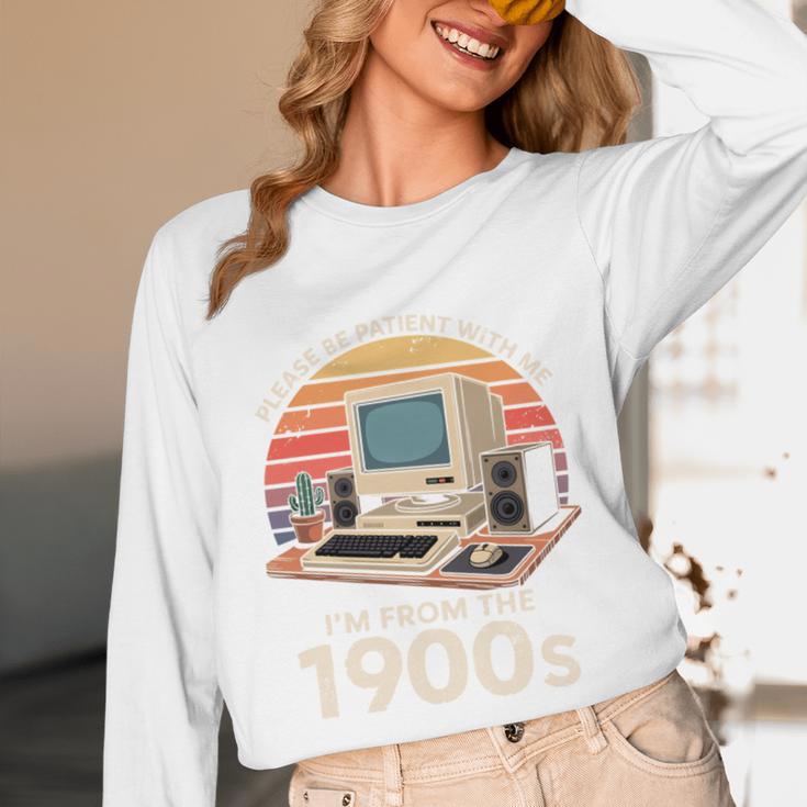 Geek Please Be Patient I'm From The 1900s Retro Computer PC Unisex Long Sleeve T-Shirt Geek Please Be Patient I'm From The 1900s Retro Computer PC Unisex Long Sleeve T-Shirt