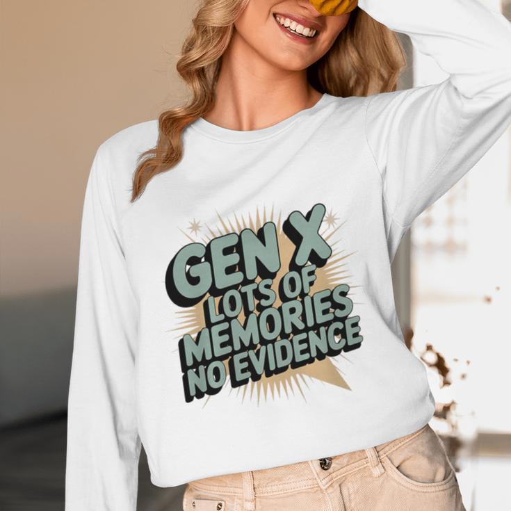 Gen X Lots Of Memories No Evidence Nostalgia Throwback Quote Premium Tri-Blend Unisex Long Sleeve T-Shirt Gen X Lots Of Memories No Evidence Nostalgia Throwback Quote Premium Tri-Blend Unisex Long Sleeve T-Shirt