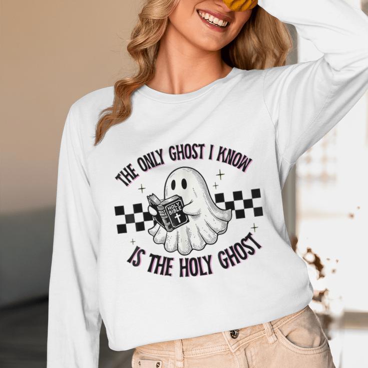 The Only Ghost I Know Is The Holy Ghost Ghost Read Book Unisex Long Sleeve T-Shirt