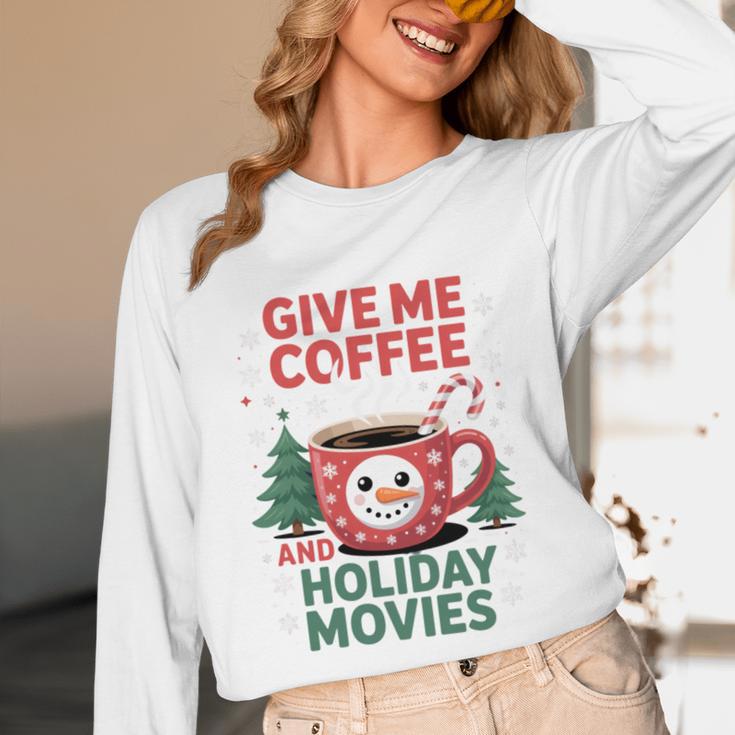 Give Me Coffee And Holiday Movies Introvert Christmas Unisex Long Sleeve T-Shirt Give Me Coffee And Holiday Movies Introvert Christmas Unisex Long Sleeve T-Shirt