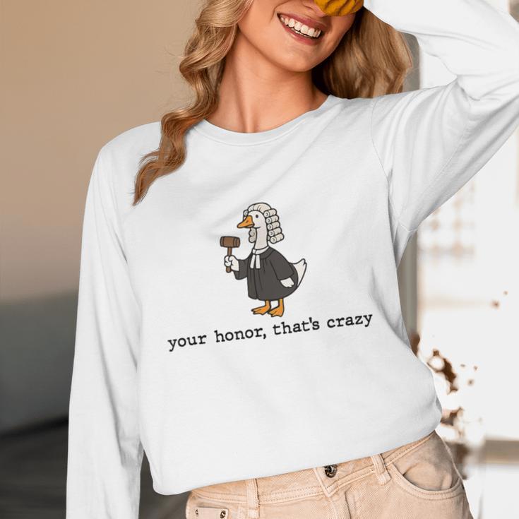 Goose Silly Lawyer Law Student School Graduation Unisex Long Sleeve T-Shirt