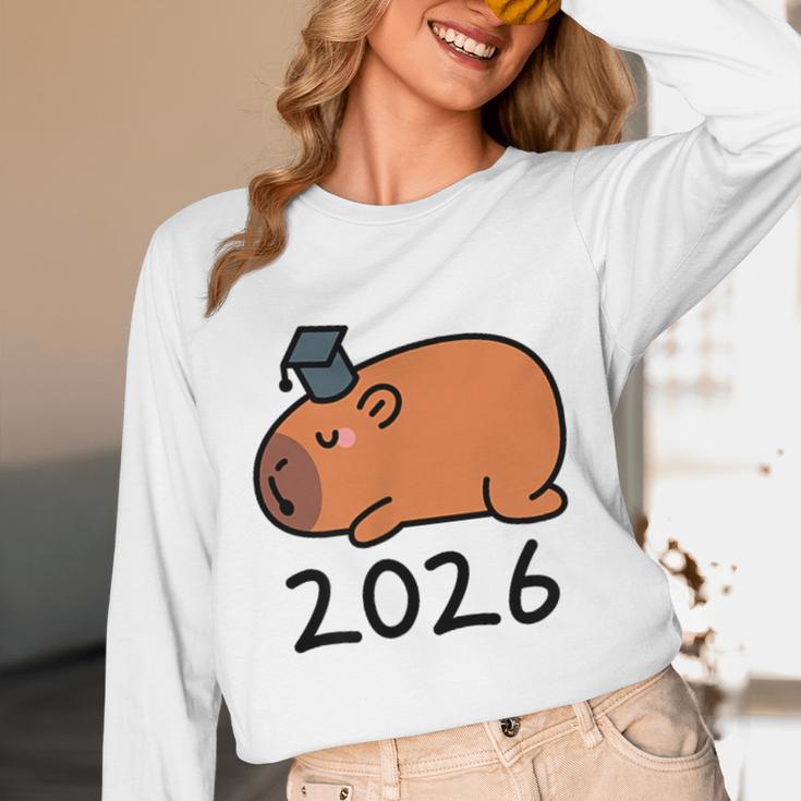 Grad Class Of 2026 Capybara Graduation Graduated Kids Unisex Long Sleeve T-Shirt
