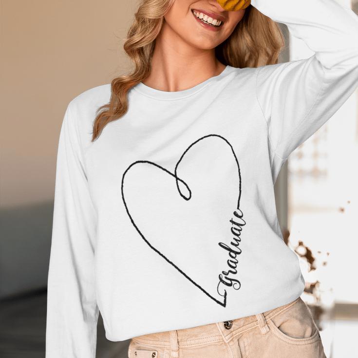 Graduate Heart Shirt Graduation Unisex Long Sleeve T-Shirt