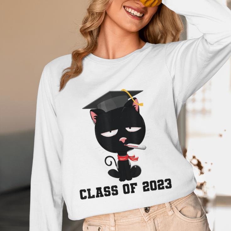 I Graduated Class Of2023 Cat Graduation Unisex Long Sleeve T-Shirt