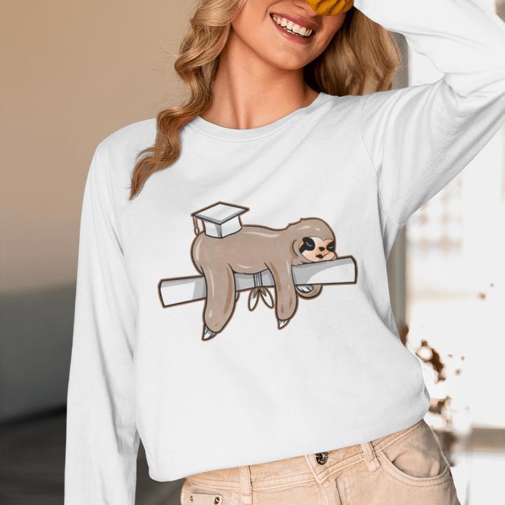 Graduation 2022 PhD Sloth Bachelor Master School Doctor Unisex Long Sleeve T-Shirt