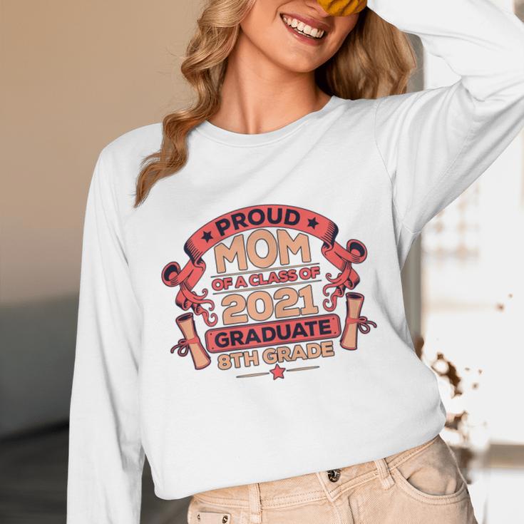 Graduation Proud Mom Of 8th Grade Graduate Unisex Long Sleeve T-Shirt