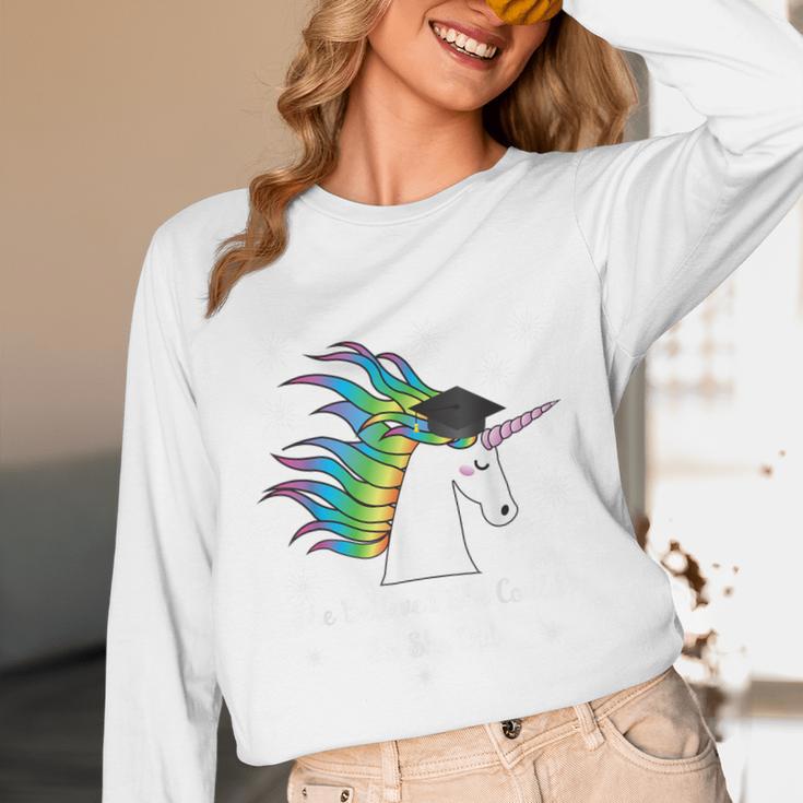 Graduation Unicorn Shirt She Believed Did School 2017 Unisex Long Sleeve T-Shirt