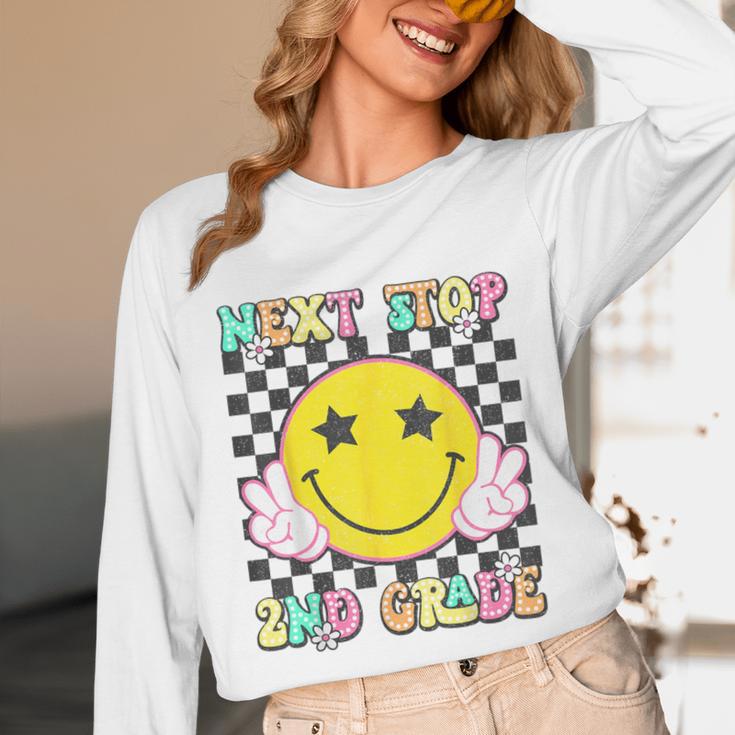 Groovy Next Stop 2nd Grade 1st Grade Graduation 2025 Unisex Long Sleeve T-Shirt