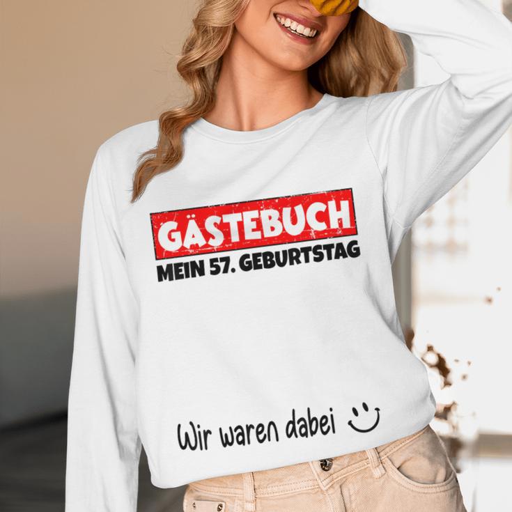 Guest Book Wir Waren Dabei Mein 57 Geburtstag German Unisex Long Sleeve T-Shirt Guest Book Wir Waren Dabei Mein 57 Geburtstag German Unisex Long Sleeve T-Shirt