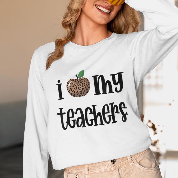 I Heart My Teachers I Love My Teachers Graduation Kids Teens Unisex Long Sleeve T-Shirt