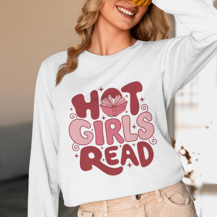 Hot Girls Read Book Lover Feminist Reader Premium Tri-Blend Unisex Long Sleeve T-Shirt