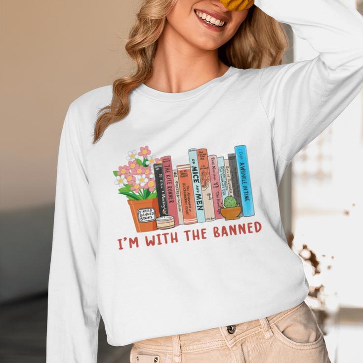 I'm With The Banned Books – Book Lover Librarian Reading Unisex Long Sleeve T-Shirt