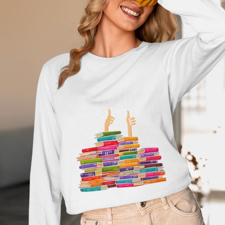 I'm Fine Reading Books Reader Book Lover Librarian Unisex Long Sleeve T-Shirt