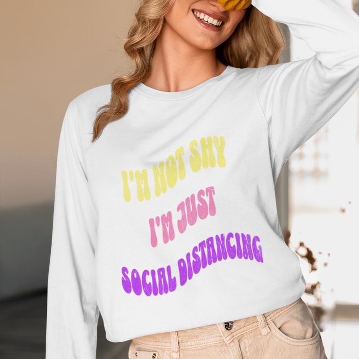 I'm Just Social Distancing Introvert Funny Unisex Long Sleeve T-Shirt I'm Just Social Distancing Introvert Funny Unisex Long Sleeve T-Shirt