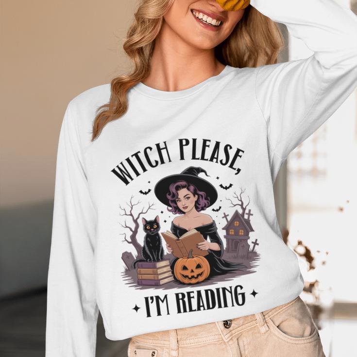 I'm Reading Halloween Witch Book Lover Unisex Long Sleeve T-Shirt