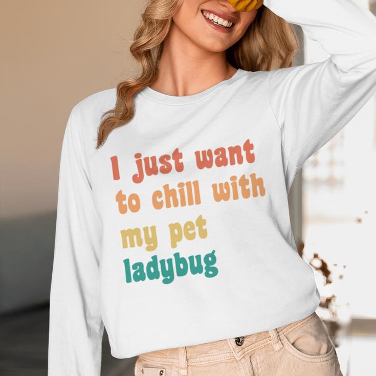 Introvert Pet Ladybug Mom Unisex Long Sleeve T-Shirt Introvert Pet Ladybug Mom Unisex Long Sleeve T-Shirt