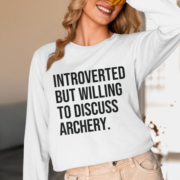 Introverted Archer Archery Introvert Unisex Long Sleeve T-Shirt