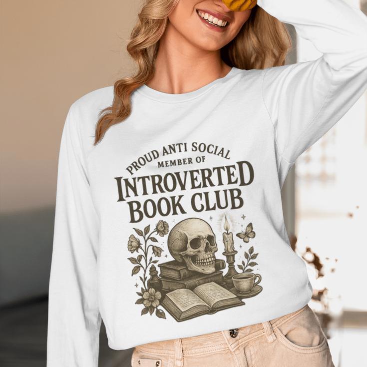 Introverted Book Club Member Anti Social Reader Unisex Long Sleeve T-Shirt Introverted Book Club Member Anti Social Reader Unisex Long Sleeve T-Shirt