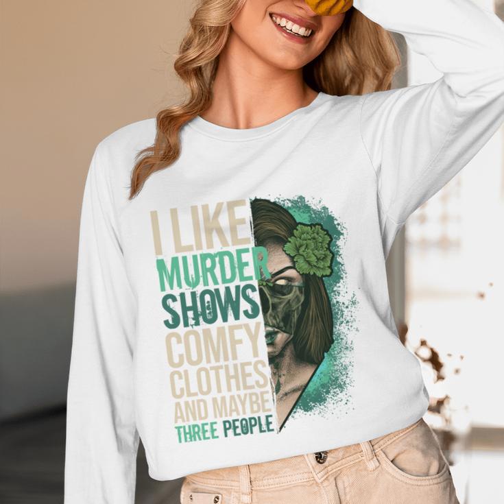 Introverted Murder Shows True Crime Lovers Introvert Unisex Long Sleeve T-Shirt