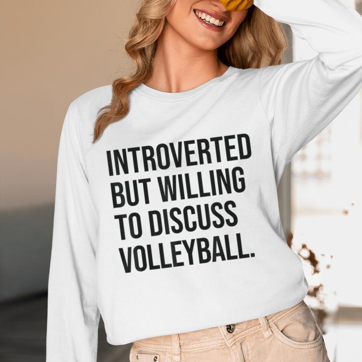Introverted Volleyball Player Volleyball Introvert Unisex Long Sleeve T-Shirt