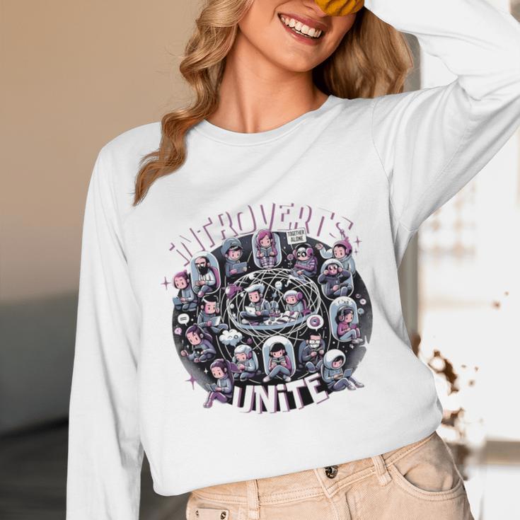 Introverts Unite Quirky Solitude Unisex Long Sleeve T-Shirt Introverts Unite Quirky Solitude Unisex Long Sleeve T-Shirt