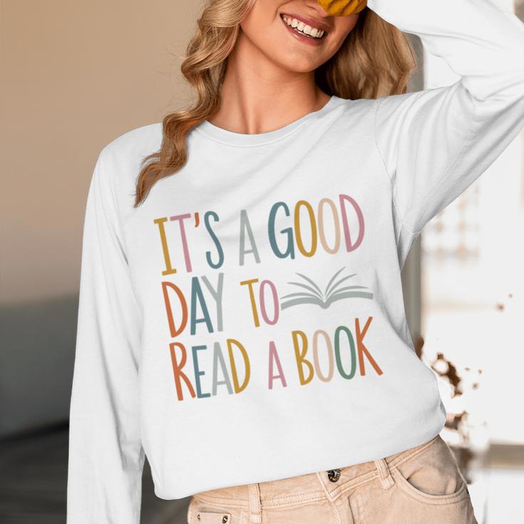 It’s a Good Day To Read a Book Lovers Library Reading Women Unisex Long Sleeve T-Shirt It’s a Good Day To Read a Book Lovers Library Reading Women Unisex Long Sleeve T-Shirt
